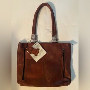 NEW Madosh Tote Bag Purse brown Leather